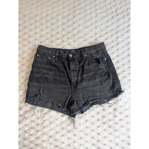 BDG Urban Outfitters Denim‎ Shorts Distressed High Rise Black Wash Size 31